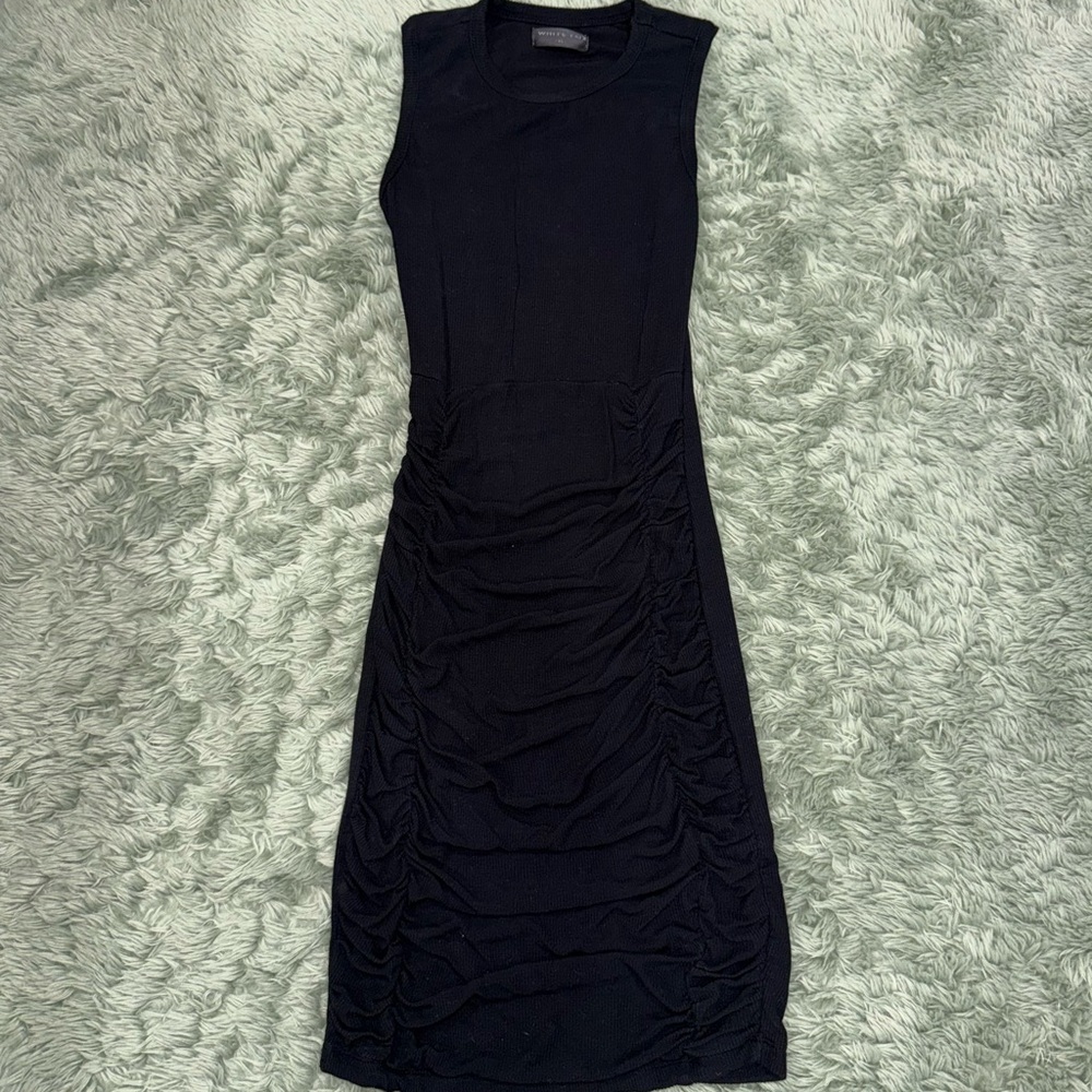 White Fox Black Sleeveless Mini Dress